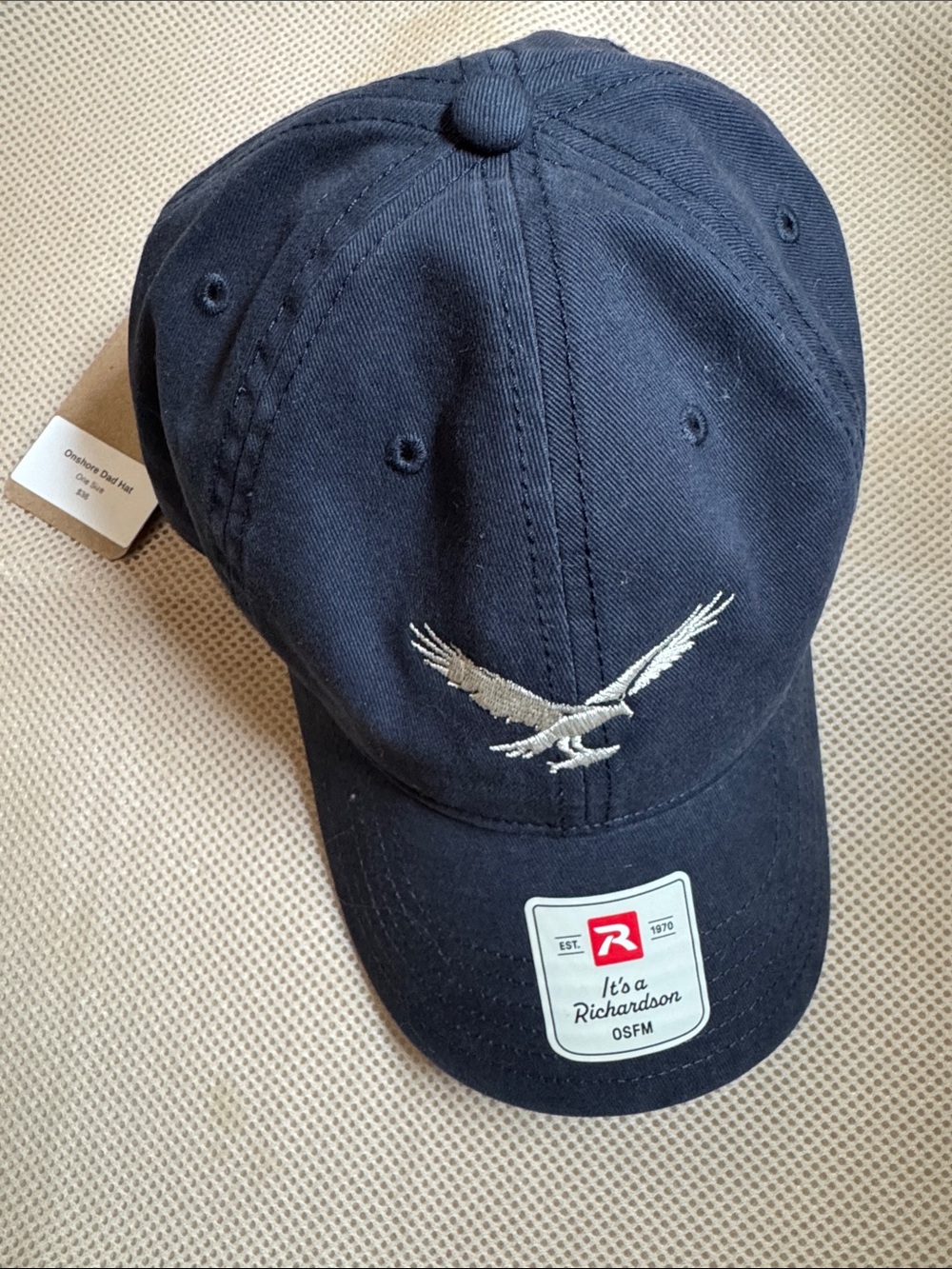Men's Buzzards Bay Apparel Eagle Embroidered Baseball Cap NWT navy